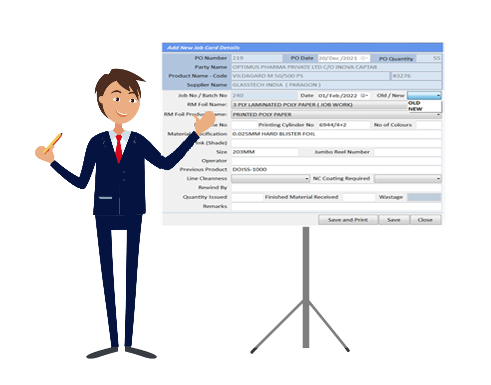 Foil Control Management Software, Foil Control Management System, Foil Control Management Software india, Foil Control Management